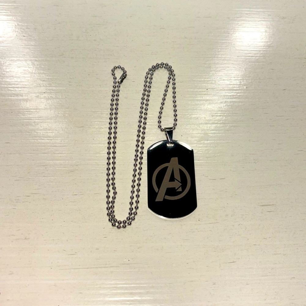 Avengers dog tag necklace